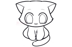 儿童简笔画小猫的画法 教你如何画小猫简笔画
