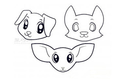儿童简笔画小狗头的画法 教你如何画小狗头简笔画