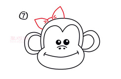 幼儿简笔画大嘴猴头像的画法 教你如何画大嘴猴头像简笔画