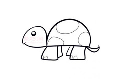 儿童简笔画幼儿小乌龟的画法 教你如何画幼儿小乌龟简笔画