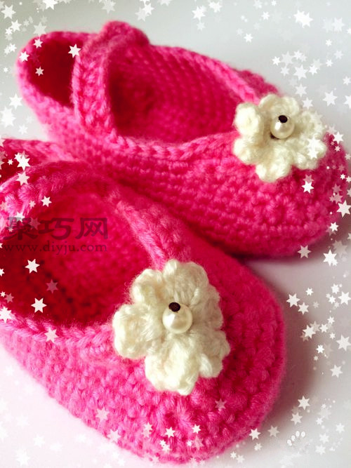 女宝宝毛线鞋钩织方法 教你怎么织宝宝穿的毛线鞋 