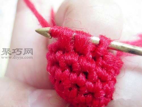 毛线编织水果教程之毛线手工编织樱桃