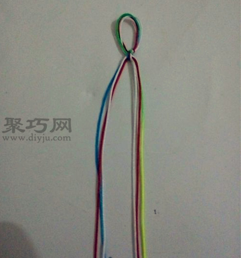 3根线简单编织手链教程
