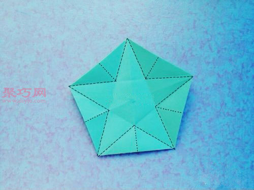 五角星收纳盘的折法图解