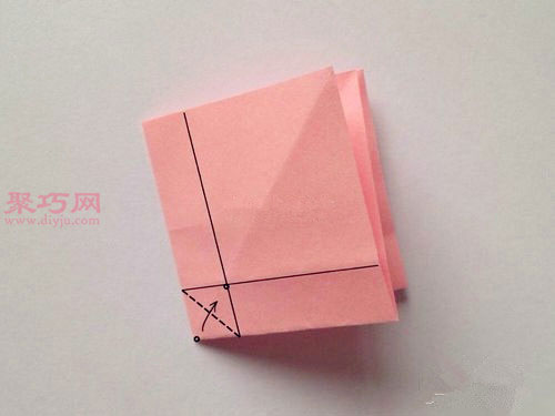 粉色玫瑰花束的折法图解 教你如何手工折纸玫瑰花束