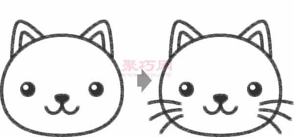 小猫头像的画法步骤 教你怎么画小猫头像简笔画