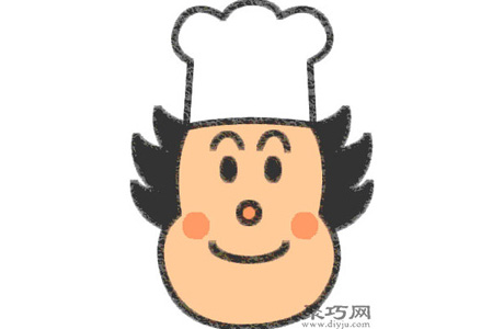 卡通厨师的画法步骤 教你怎么画卡通厨师简笔画