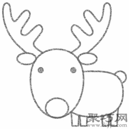 圣诞鹿的画法步骤 教你怎么画圣诞鹿简笔画