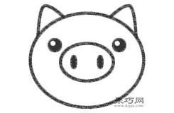小猪头的画法步骤 教你怎么画小猪头简笔画