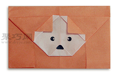 手工折纸小狗信封步骤图解 折纸小狗信封的折法