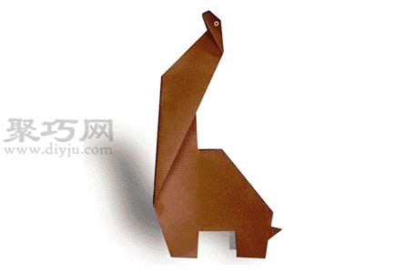 手工折纸长颈龙教程 长颈龙的折法图解