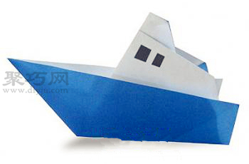 手工折纸轮船教程 轮船的折法图解