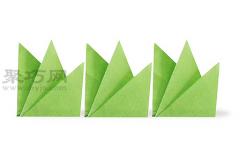 小草折纸教程图解 来学如何折纸小草