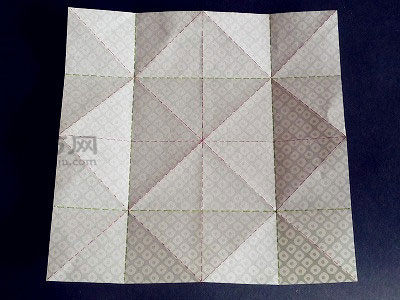 三头千纸鹤折纸折法图解