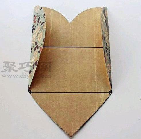 心形图案折纸信封教程