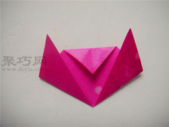 幼儿园小班折纸教案:儿童折纸小猫 小猫的折法