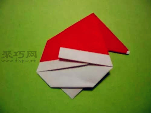 圣诞老人折纸图解教程 一起来手工折纸圣诞老人