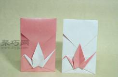 折纸千纸鹤信封图解教程 千纸鹤表白情书信封的折法
