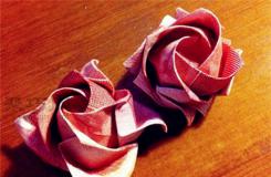 人民币折玫瑰花图解教程 如何用100元钱折玫瑰花