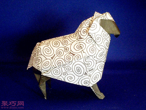 3D立体折纸绵羊