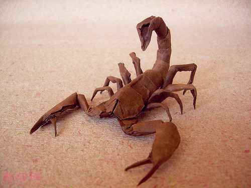 3D立体折纸蝎子