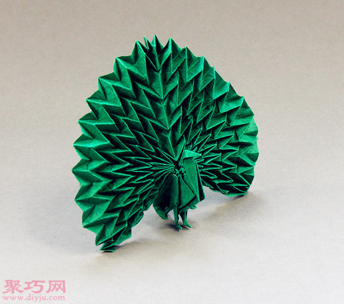 3D立体折纸孔雀