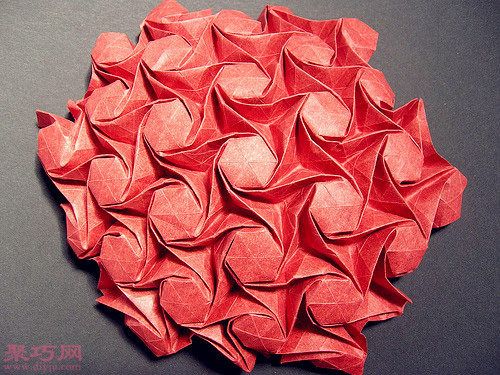 3D立体折纸川崎玫瑰花