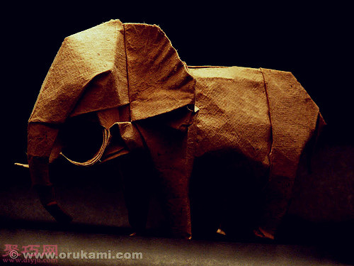 3D立体折纸大象