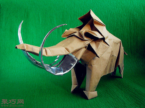3D立体折纸猛犸象