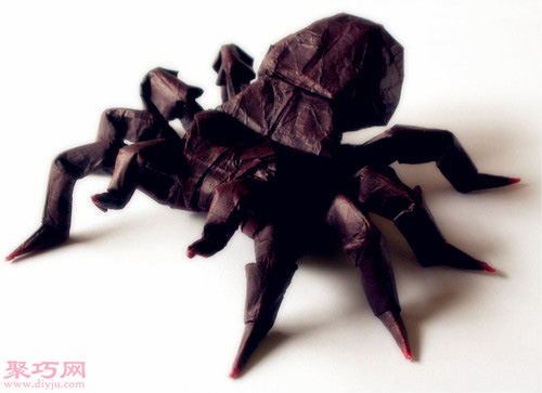 3D立体折纸黑蜘蛛