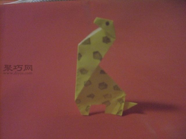 儿童动物折纸：简单的长颈鹿折叠方法图解