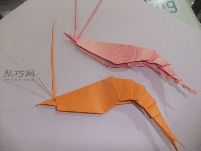 用一张纸制作简单的折纸虾教程图解