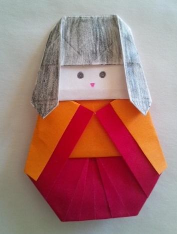 折纸可爱的小女孩头图片