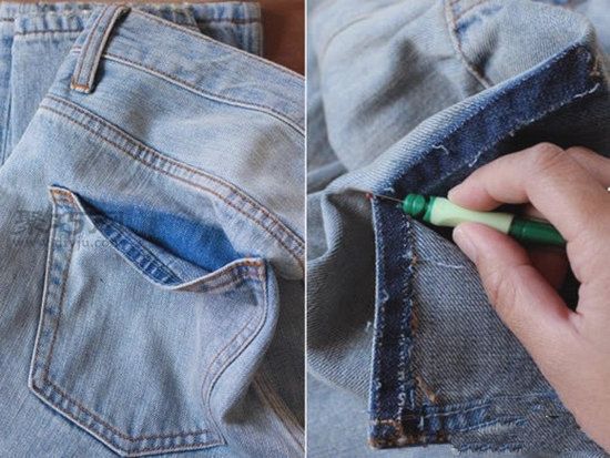 创意牛仔裤口袋DIY改造1