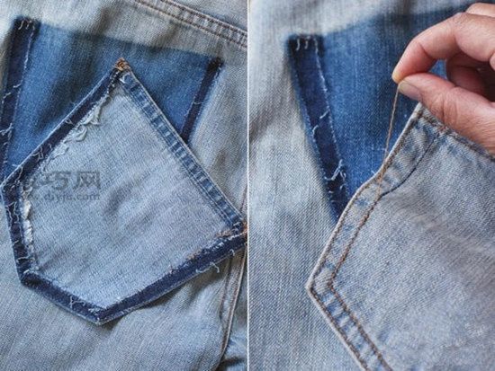 创意牛仔裤口袋DIY改造2