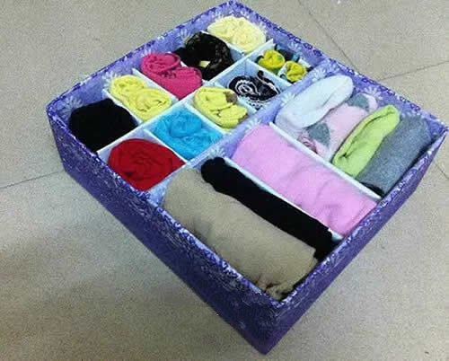 废物利用:用简单鞋盒手工自制内衣收纳盒 