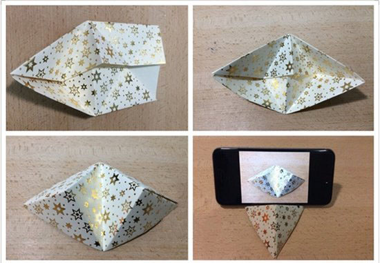 简单手机支架的折法 用纸折一个手机支架