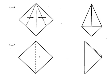 折纸的基本方法 对角折