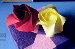 史上最简单的折纸玫瑰花步骤图解 教你如何折纸玫瑰