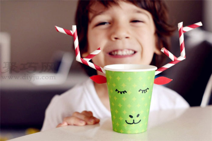 简单幼儿纸杯手工制作 纸杯制作圣诞鹿