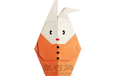 折纸穿衣服的兔子幼儿折纸教程