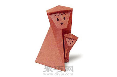 幼儿折纸双小猴子简单手工折纸大全
