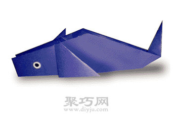 简单幼儿手工折纸海豚折纸教程