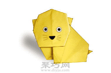 幼儿简单折纸小猫咪手工折纸教程