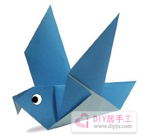 简单幼儿折纸鸽子手工折纸教程