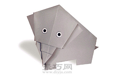幼儿简单手工制作大象折纸教程