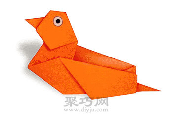 简单幼儿折纸野鸭子手工折纸教程