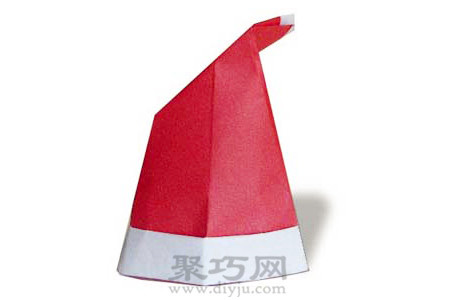 圣诞帽手工折纸diy简单图解教程成品折纸帽子