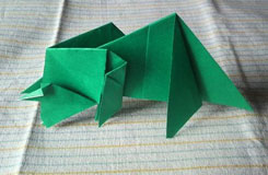 简单手工三角龙折纸 3D折纸恐龙大全图解教程