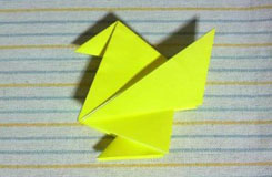 怎么折展翅的小鸡 折纸小鸡图解教程